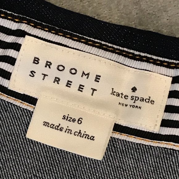# Kate Spade - Broome Street Denim Rose Dress Sz 6 - Picture 14 of 14
